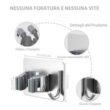 Carica l'immagine nel visualizzatore di Gallery, HOMEASY Portascope da Muro Adesivo 4 Pezzi, Acciaio Inox, Argento