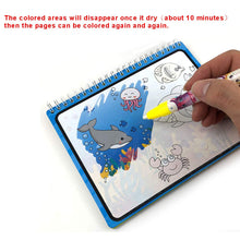 Carica l&#39;immagine nel visualizzatore di Gallery, Sipobuy Magic Water Drawing Book Libro da colorare Acqua Doodle con Magic Pen Painting Board per Bambini Istruzione Drawing Toy (Animal World)