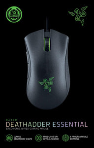 Razer DeathAdder Essential (2021) - Mouse da Gioco Cablato con Sensore Ottico da 6400 DPI (Sensore Ottico da 6400 DPI, 5 Pulsanti Programmabili, Fattore di Forma Ergonomico) Nero