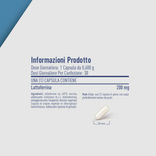 Carica l'immagine nel visualizzatore di Gallery, LongLife® Lattoferrina 200 | 100% naturale da latte vaccino | Alto dosaggio (200mg/cps) | Capsule gastroresistenti | Sis