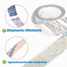 Carica l'immagine nel visualizzatore di Gallery, 2 rotoli Nastro riflettente per la difesa dagli uccelli, Nastro repellente per spaventare, Dissuasore per piccioni, Anti