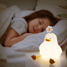 Carica l'immagine nel visualizzatore di Gallery, Luce notturna per bambini, graziosa luce notturna a forma di anatra con funzione dimmer, controllo touch, ricaricabile c
