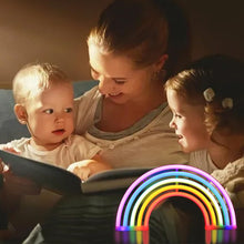 Carica l'immagine nel visualizzatore di Gallery, Cartelli al neon arcobaleno, lampade notturne per decorazione murale, alimentate tramite USB o batteria, per camera da l