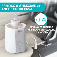 Carica l&#39;immagine nel visualizzatore di Gallery, Chicco Scaldabiberon Portatile Da Viaggio E Scaldapappa Con Tre Programmi E Spegnimento Automatico, Bianco, ‎14 x 14 x 17.5 cm; 820 grammi