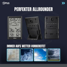 Carica l'immagine nel visualizzatore di Gallery, Optus Easy Stazione meteo con sensore esterno, orologio DCF