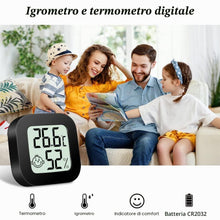 Carica l'immagine nel visualizzatore di Gallery, Flintronic Igrometro Termometro per Interni, 3 Pezzi Mini LCD Digitale Thermometer con Emoji, per Casa Monitor di Temper