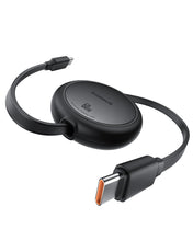 Carica l'immagine nel visualizzatore di Gallery, Baseus Cavo da USB C a USB C, arrotolabile, 60 W, 1 m, mini retrattile, cavo di ricarica veloce, USB C per iPhone 16, 15
