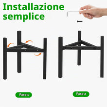 Carica l'immagine nel visualizzatore di Gallery, Supporto per piante metallico regolabile carico elevato per vasi 20‑31 cm