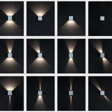 Carica l&#39;immagine nel visualizzatore di Gallery, Applique LED da Esterno 12W LED Naturale 4000K Lampada da Parete in Alluminio, IP65 Impermeabile - Ideale per Decorazioni Esterno e interno (Bianco, Luce Naturale-4000K)