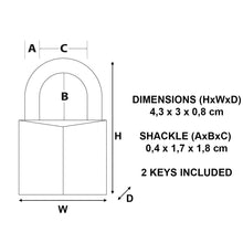 Carica l'immagine nel visualizzatore di Gallery, Master Lock CAD30 Magnum Piccolo Lucchetto in Ottone Massiccio e Chiave