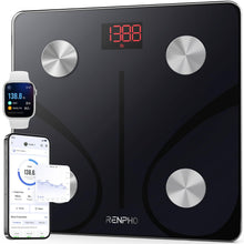 Carica l'immagine nel visualizzatore di Gallery, RENPHO Bilancia Pesapersone Digitale, Bilancia Impedenziometrica, 180 kg