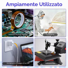 Carica l'immagine nel visualizzatore di Gallery, URAQT Nastro Termico, 2 rotoli Nastro adesivo resistente al Calore, 20mm x 33m Polyimide Tape Nastro, senza residui nast
