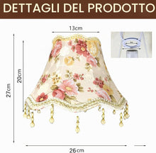 Carica l'immagine nel visualizzatore di Gallery, Paralume a frange retrò E27 antico 26x27x13 paralumi nostalgici in tessuto per lampade da tavolo, lampade da terra, lamp