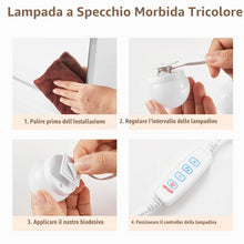Carica l'immagine nel visualizzatore di Gallery, Jinlaili Luci da Specchio, 10 Lampadine Dimmerabili, Luci da Specchio a LED in Stile Hollywoodiano, Lampade da Toeletta,