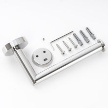 Carica l'immagine nel visualizzatore di Gallery, HITSLAM- Porta rotolo di carta igienica in acciaio inox cromato, montaggio a viti, per bagno e cucina, rotondo, in accia