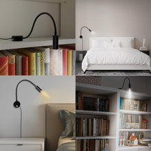 Carica l'immagine nel visualizzatore di Gallery, HOTUT Lampada da Parete da Lettura, Lampada da Lettura da Parete LED, Luce da Comodino Dimmerabile, Luce a Collo d'oca F