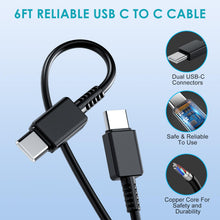 Carica l'immagine nel visualizzatore di Gallery, Caricatore rapido USB C da 45 W con cavo di tipo C da 2 m per Samsung Galaxy S25, S24+, S24 Ultra, S23+, S23 Ultra, S22,
