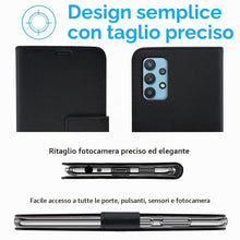 Carica l'immagine nel visualizzatore di Gallery, N NEWTOP Cover Compatibile con Samsung Galaxy A32 5G, HQ Lateral Custodia Libro Chiusura Magnetica Portafoglio Simil Pel