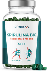 Spirulina Biologica | 500 Compresse Bio da 500 mg Pure Senza Eccipienti | 15...