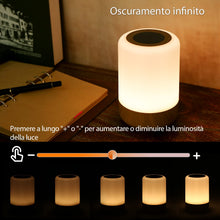 Carica l'immagine nel visualizzatore di Gallery, Görvitor Lampada da Comodino Senza Fili, Touch Luce Notturna Bambini Led, Batteria Lampada Led Ricaricabile con 8 RGB C