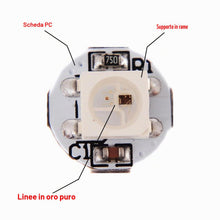 Carica l'immagine nel visualizzatore di Gallery, WS2812B ECO RGB 5050 - 100 fili con dissipatore di calore PCB (10 mm x 3 mm) SMD LED bianco