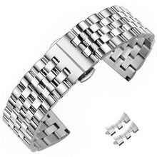 Carica l'immagine nel visualizzatore di Gallery, HEYOZURY Cinturini per Orologio in Metallo in Acciaio Inossidabile per Orologi con Estremità Dritta e Curva 18mm 19mm 20mm 21mm 22mm 24mm Cinturini di Ricambio in Braccialetti per Uomini Donne