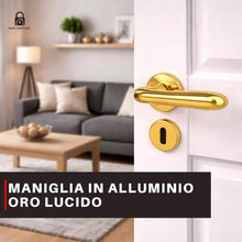Carica l'immagine nel visualizzatore di Gallery, Maniglie Porte Interne a Leva in Alluminio con Rosetta 45 mm – Coppia con Set Completo di Accessori per Porte in Legno, 