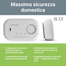 Carica l'immagine nel visualizzatore di Gallery, FireAngel Rilevatore Monossido di Carbonio – Rilevatore CO FA6813 10 Anni e Batterie AA – Sensore Monossido di Carbonio 