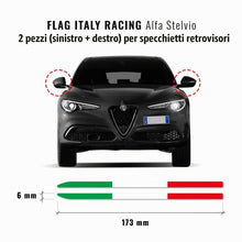Carica l'immagine nel visualizzatore di Gallery, Stripes Strisce Adesive Tricolore Italia per Specchietti Alfa Stelvio