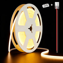 Carica l'immagine nel visualizzatore di Gallery, illuburg 12V Striscia LED COB Bianco Caldo 2700K 5m 400LED/m CRI90+ Dimmerabile Autoadesiva Banda Barra Strip Luminosa