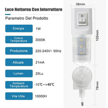 Carica l'immagine nel visualizzatore di Gallery, EXTRASTAR 2 Pezzi Interruttore retrò Luce Notturna, Luce calda, Plug-And-Play, Luce Notturna da Presa per Camerette, Sog
