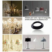 Carica l'immagine nel visualizzatore di Gallery, 4 Pcs E27 Anello Adattatore per Paralume Convertitore Anello Paralume Plastica per Lampada da Comodino Desk Lampade da T