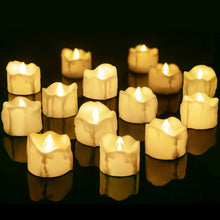 Carica l'immagine nel visualizzatore di Gallery, daphome Candele a LED Senza Fiamma Portò Candele Flickering Flameless,per Decorazione di Casa Camera Natale Partito Matrimoni Compleann(14 pezzi con cera gocciolante)