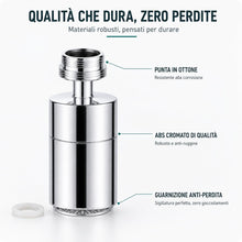 Carica l'immagine nel visualizzatore di Gallery, Rompigetto Rubinetto Cucina 360° Girevole | Prolunga Rubinetto Cucina Doppia Funzione | Aeratore Rubinetto Bidet | Filtr