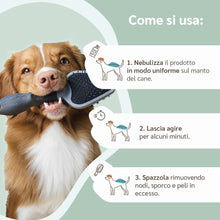 Carica l'immagine nel visualizzatore di Gallery, amusi Balsamo Cani Pelo Lungo Spray Sciogli Nodi Pelo Cane 250ml - Made in Italy, Formula Ipollergenica, Lucida, Condiziona, Nutre, Effetto Antistatico, Balsamo per Cani Spray, Districante Pelo Cane