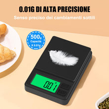 Carica l'immagine nel visualizzatore di Gallery, Diyife Bilancia Precisione 0.01g,Mini,con Display LCD e 7 Unità,0.01g/1000g