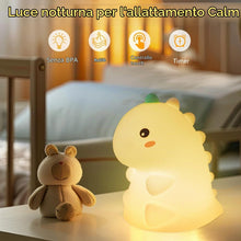 Carica l'immagine nel visualizzatore di Gallery, Ainiv Luce Notturna Bambini di Dinosauro, Lampada Touch per Bambini 3Livelli di Luminosità, Timer da 30 Minuti, Silicone