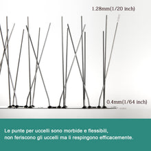 Carica l'immagine nel visualizzatore di Gallery, OFFO Dissuasori per Piccioni,Spuntoni per Piccioni 1,3m in Acciaio Inox,Dissuasori per Uccelli balcone,Dissuasore per Le