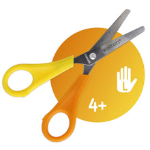 Carica l'immagine nel visualizzatore di Gallery, Westcott E-21593 00 Forbici bambini per mancini, 13 cm, punte arrotondate, scala 5 cm, rosso/giallo