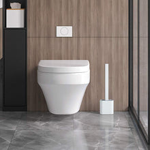 Carica l'immagine nel visualizzatore di Gallery, Ibergrif Scopino Bagno WC Silicone con Supporto, Scopettino WC, Bianco