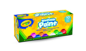 CRAYOLA Lavabilissimi - 10 Tempere Lavabili per Bambini, Confezione da 10 Barattolini da 59 ml, Età Consigliata: da 3 Anni, per lavoretti e decorazioni, per dipingere in sicurezza