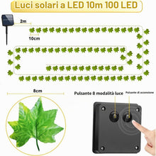 Carica l'immagine nel visualizzatore di Gallery, Joycome Catena Luminosa 10M 100 LED Luci Stringa di Edera Artificiale