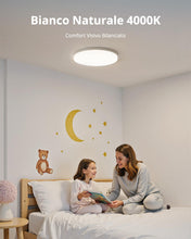 Carica l'immagine nel visualizzatore di Gallery, Combuh Plafoniera Led Soffitto 30cm, 48w Rotonda Lampada Soffitto Interno Casa, Plafoniere Bianco Neutro 4000K, IP44 Imp