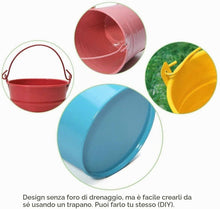 Carica l'immagine nel visualizzatore di Gallery, KAHEIGN 12 Pezzi Mini Vasi da Fiori Sospesi in Metallo, 6CM Vasi per Piante Secchio di Fiori Sospeso con Manico Staccabi
