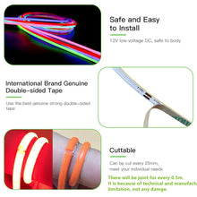 Carica l'immagine nel visualizzatore di Gallery, 12V Striscia LED COB da 6500K, flessibile Strip Alta Luminosita 4mm di larghezza, 480LEDs/m nastro luminoso Luci tagliab