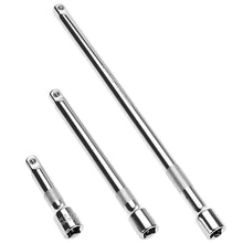 Carica l'immagine nel visualizzatore di Gallery, QWORK® 3 pezzi estensione per chiavi a bussola 3/8 pollici, 75 mm/150 mm/250 mm prolunga chiave a cricchetto in acciaio 