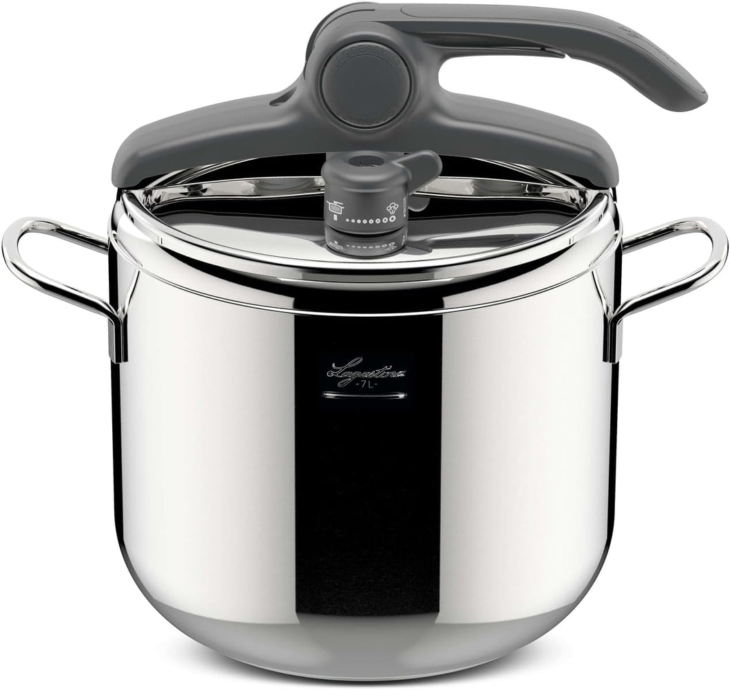 Lagostina IRRADIAL Control Pentola A Pressione, Acciaio Inossidabile, 7 L