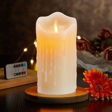 Carica l'immagine nel visualizzatore di Gallery, Fiamme Danzanti LED, Candele con Telecomando a 10 Tasti, Funzione Timer 24 Ore - 10cm Ivory