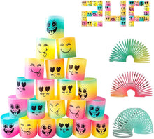 Carica l'immagine nel visualizzatore di Gallery, 24 Pezzi Molle per Bambini, Molla Giocattolo Arcobaleno per Gadget Compleanno Bambini, Regalini Fine Festa Compleanno e 