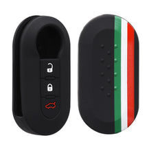 Carica l&#39;immagine nel visualizzatore di Gallery, kwmobile Custodia Coprichiave Compatibile con Fiat Lancia con 3 Tasti Pieghevole Cover - Copritelecomando Chiave Auto - Copri Chiavi Macchina Bandiera Italiana